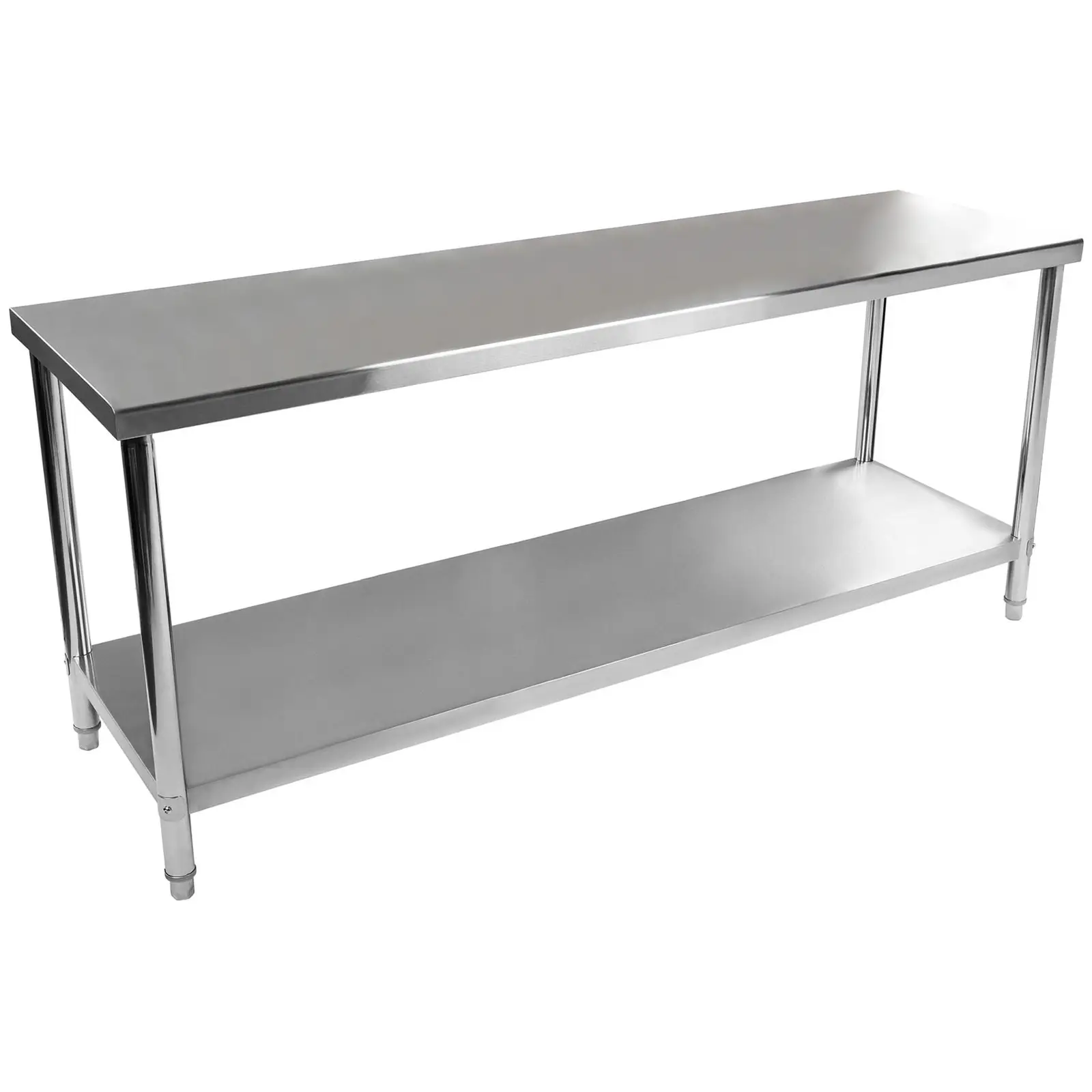 Pracovný stôl z ušľachtilej ocele - 200 x 60 cm - 195 kg nosnosť