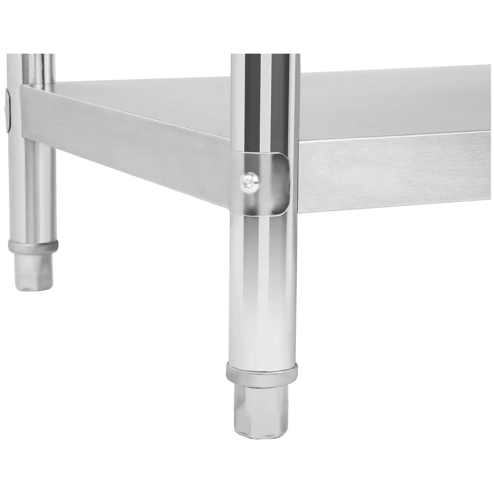 Pracovný stôl z ušľachtilej ocele - 200 x 60 cm - 195 kg nosnosť