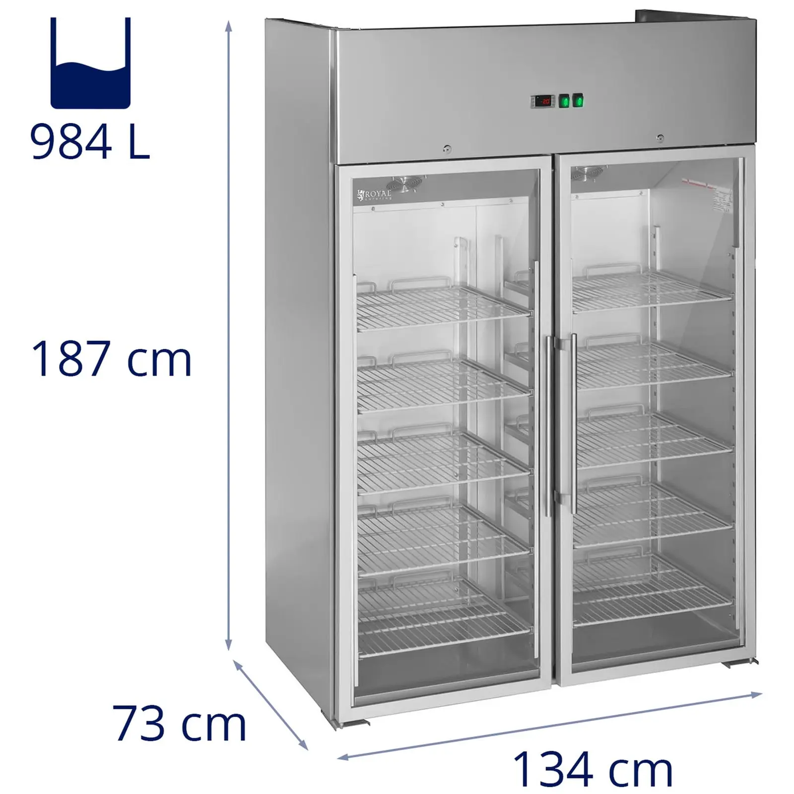 Gastro chladnička s presklenými dverami na nápoje - 984 l