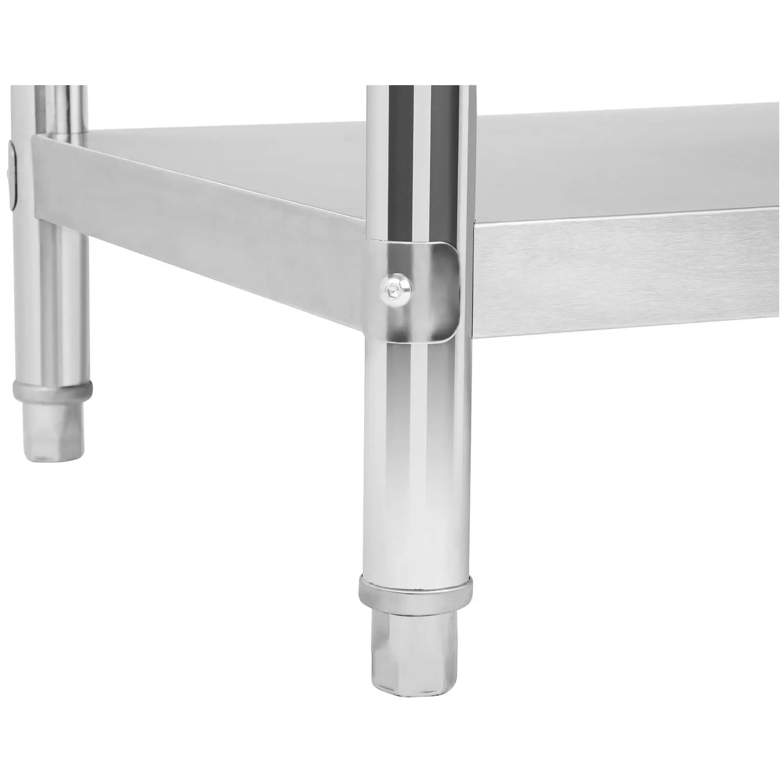 Pracovný stôl z ušľachtilej ocele - 100 x 70 cm - s lemom