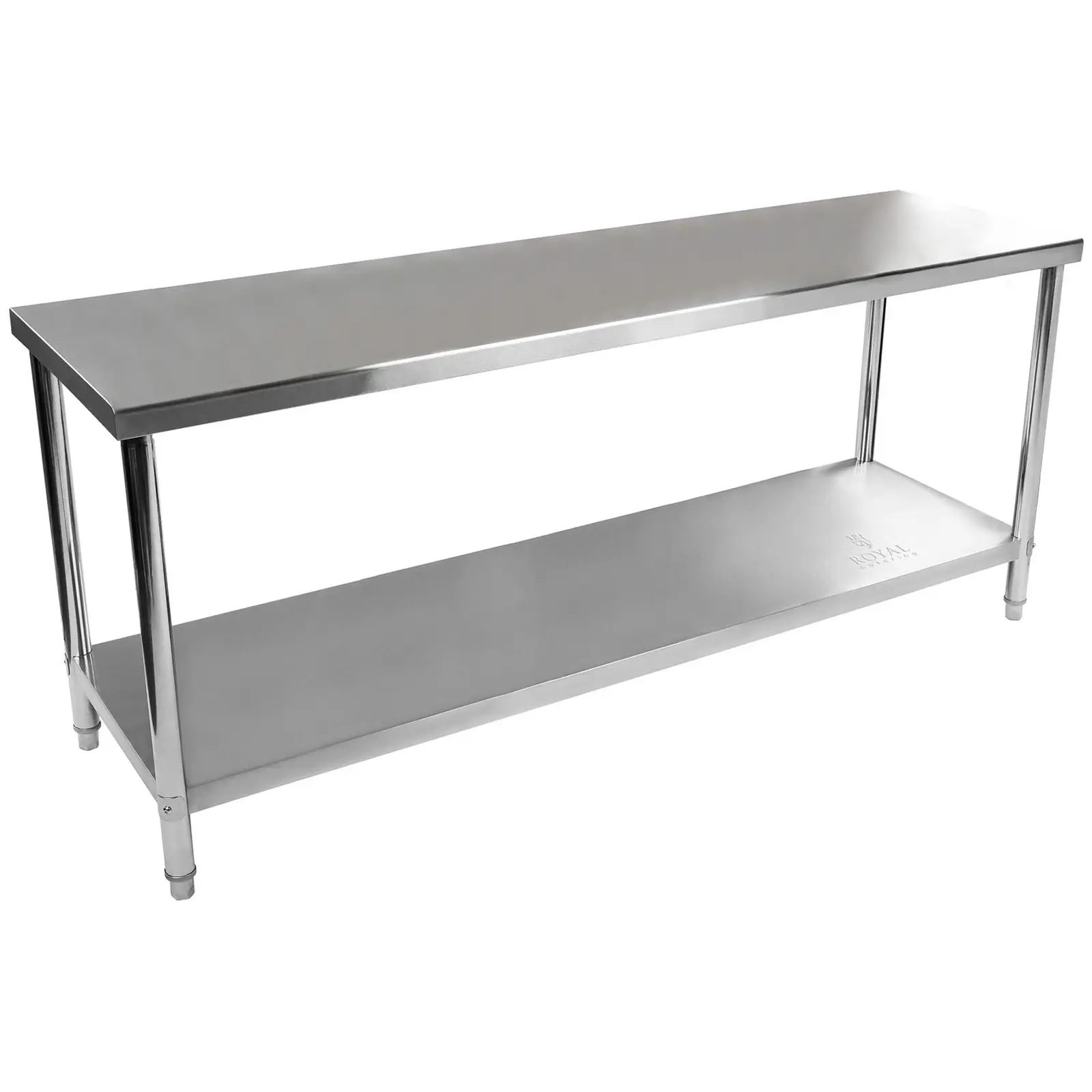 Pracovný stôl z ušľachtilej ocele - 200 x 60 cm - 160 kg nosnosť