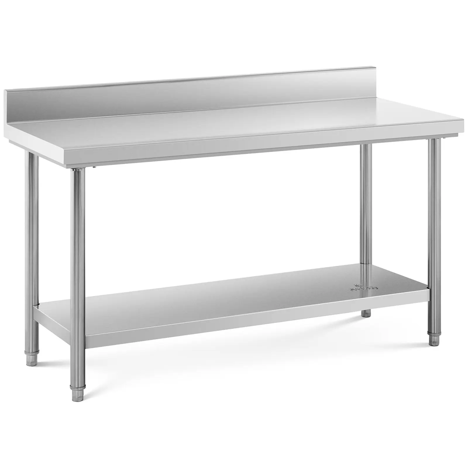 Nerezový stôl - 150 x 60 cm - Royal Catering - stojan - nosnosť 130 kg