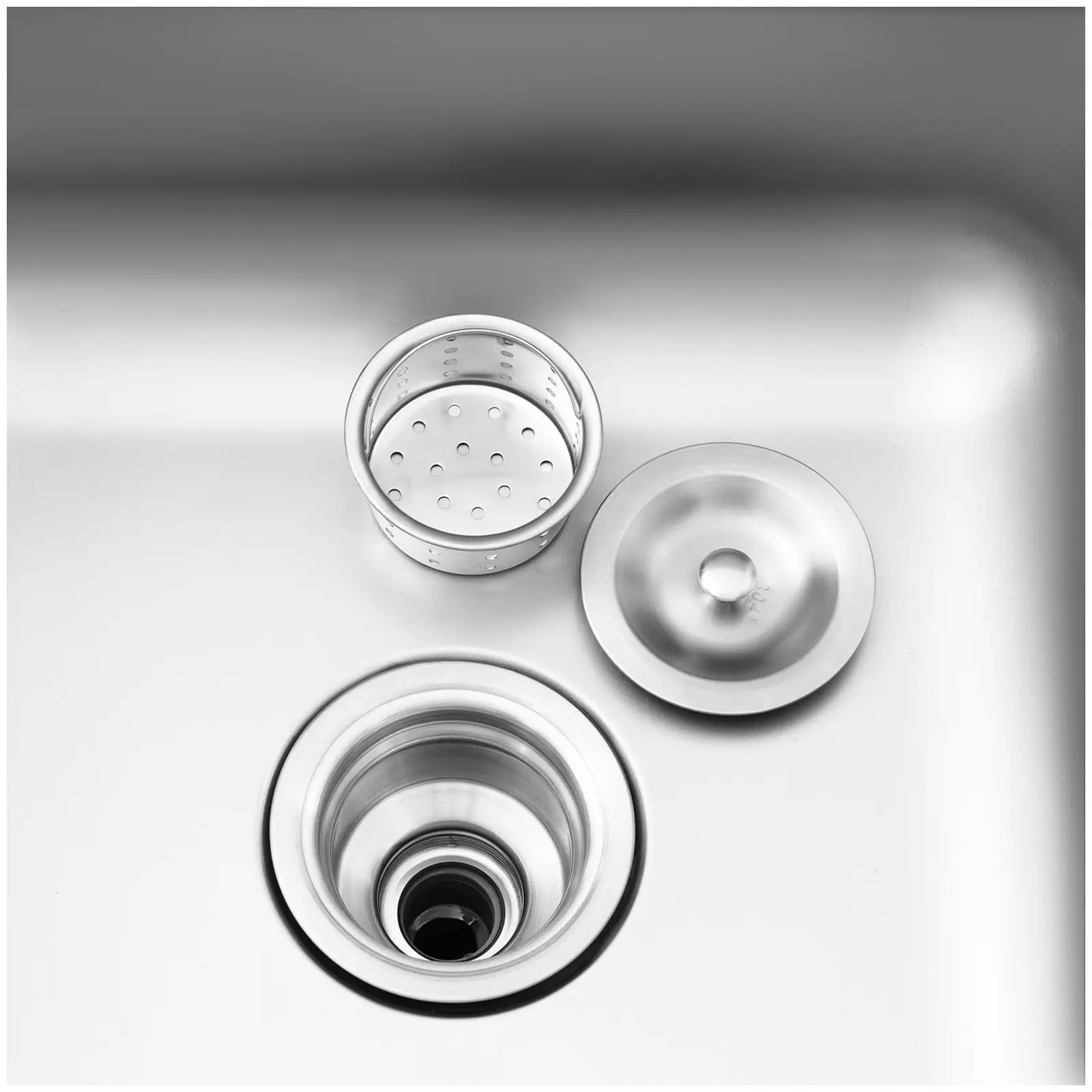 Drezová skrinka - 2 umývadlá - Royal Catering - nehrdzavejúca oceľ - 500 x 400 x 300 mm