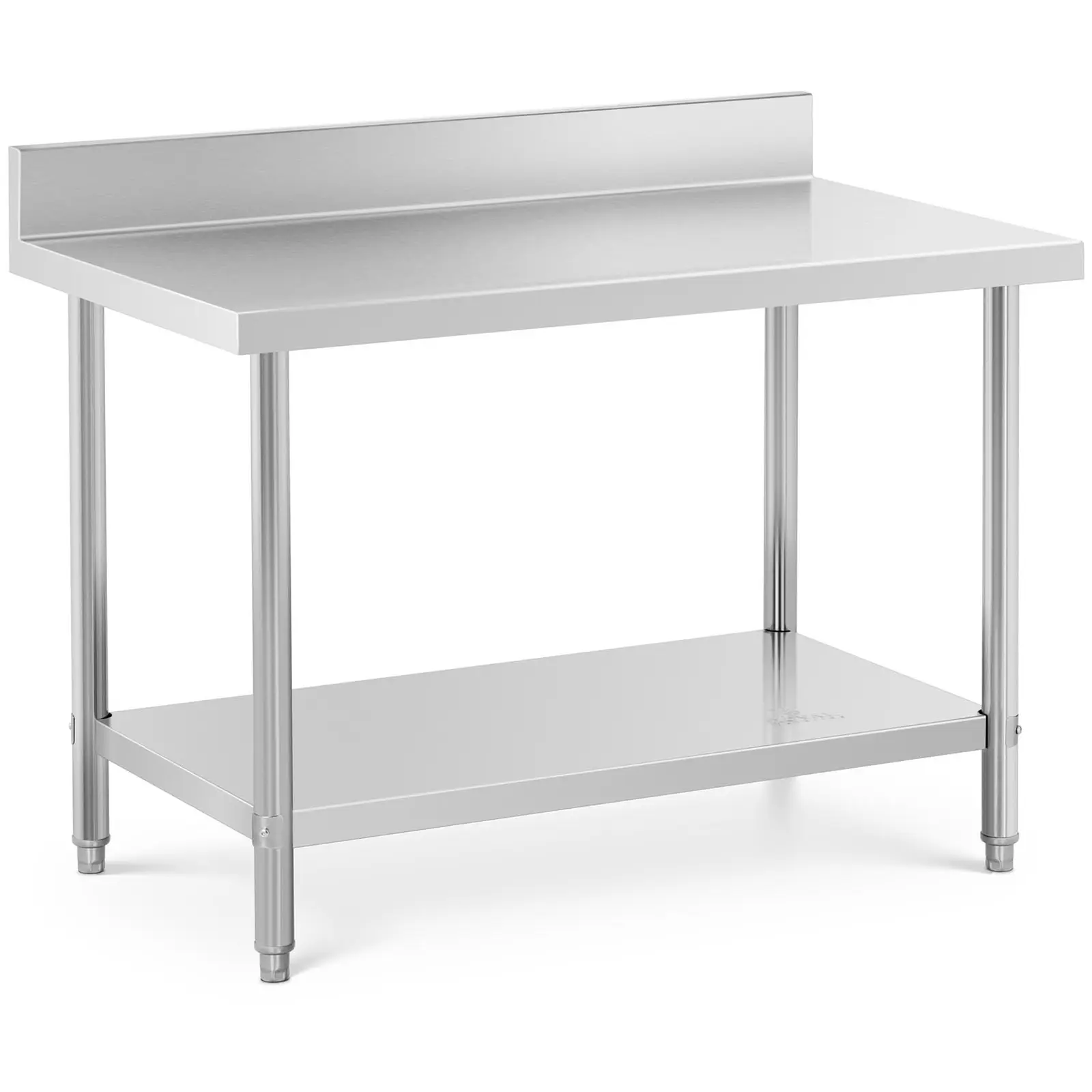 Pracovný stôl z nehrdzavejúcej ocele -lem - 120 x 70 cm - nosnosť 196 kg