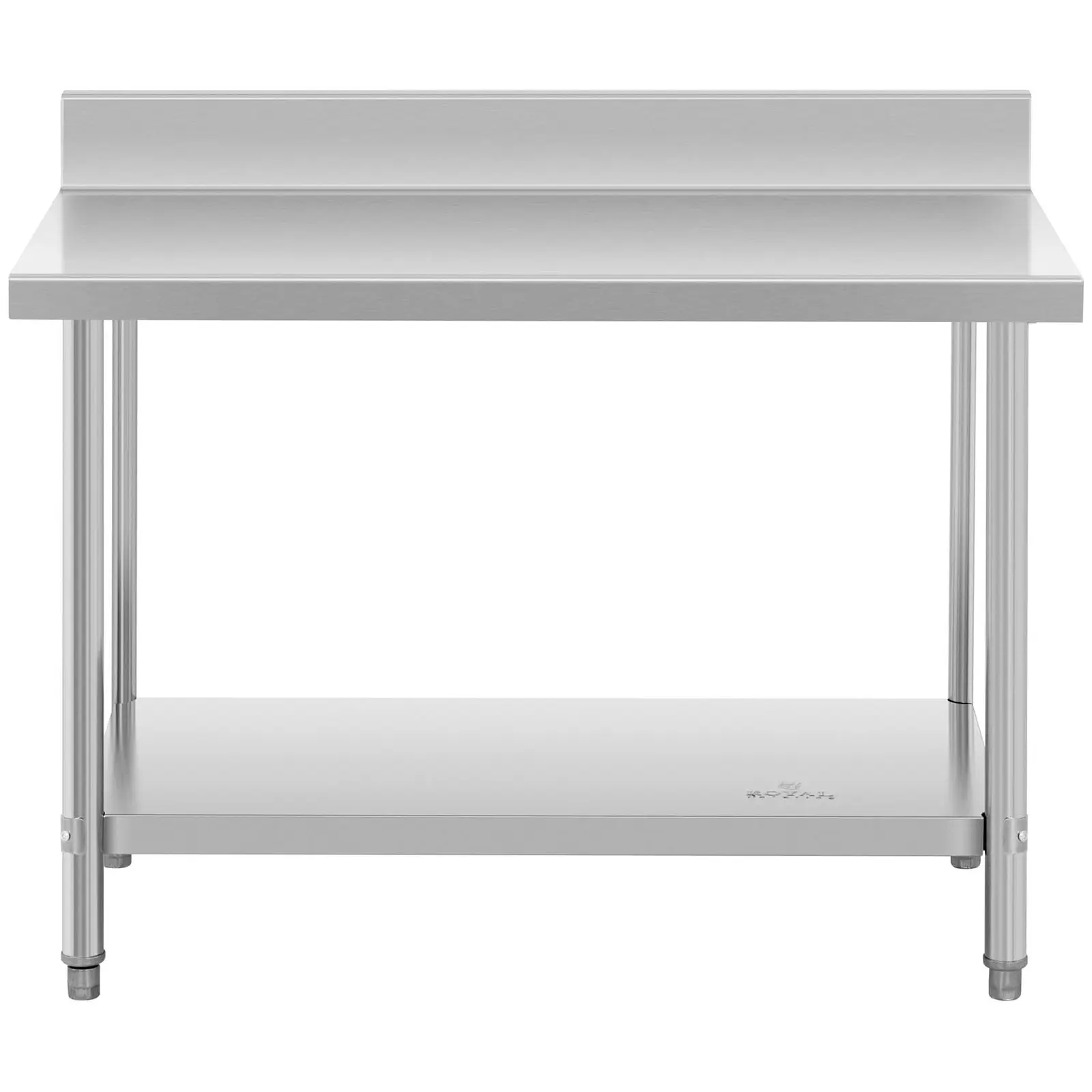 Pracovný stôl z nehrdzavejúcej ocele -lem - 120 x 70 cm - nosnosť 196 kg