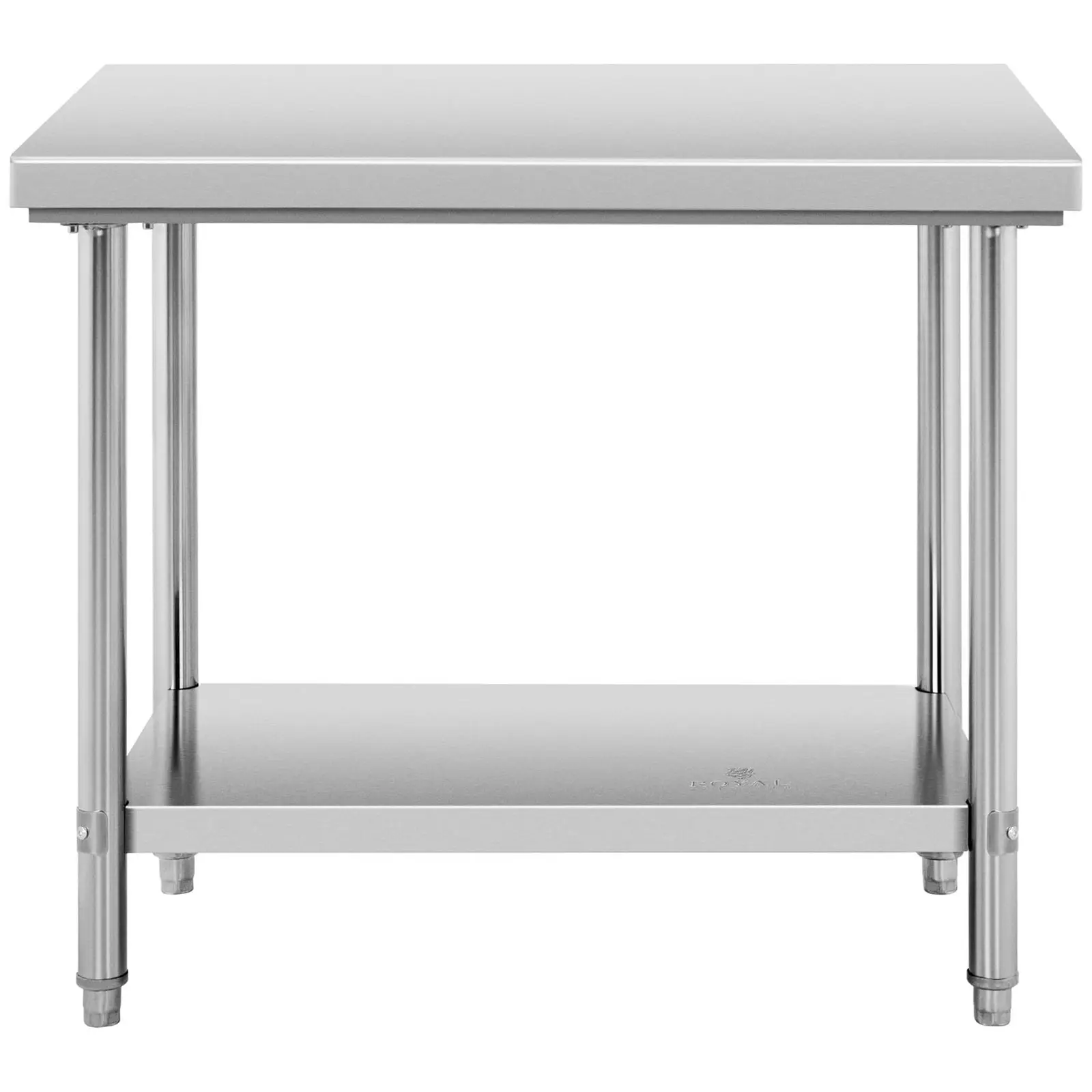 Pracovný stôl z nehrdzavejúcej ocele - 100 x 70 cm - nosnosť 190 kg