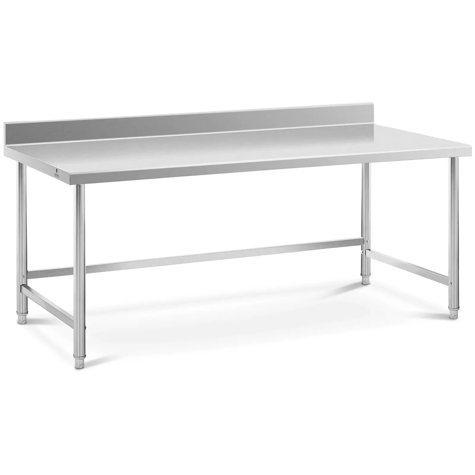Pracovný stôl z nehrdzavejúcej ocele - 200 x 90 cm - nosnosť 100 kg