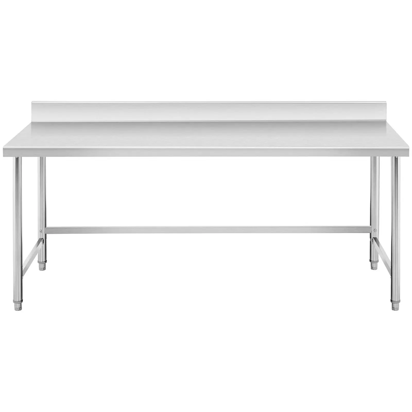 Pracovný stôl z nehrdzavejúcej ocele - 200 x 90 cm - nosnosť 100 kg