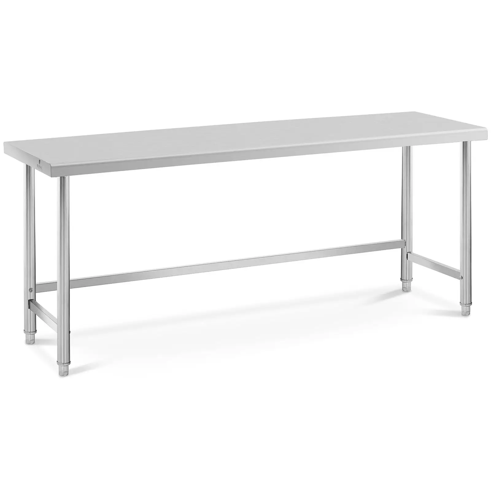Pracovný stôl z nehrdzavejúcej ocele - 200 x 60 cm - nosnosť 95 kg