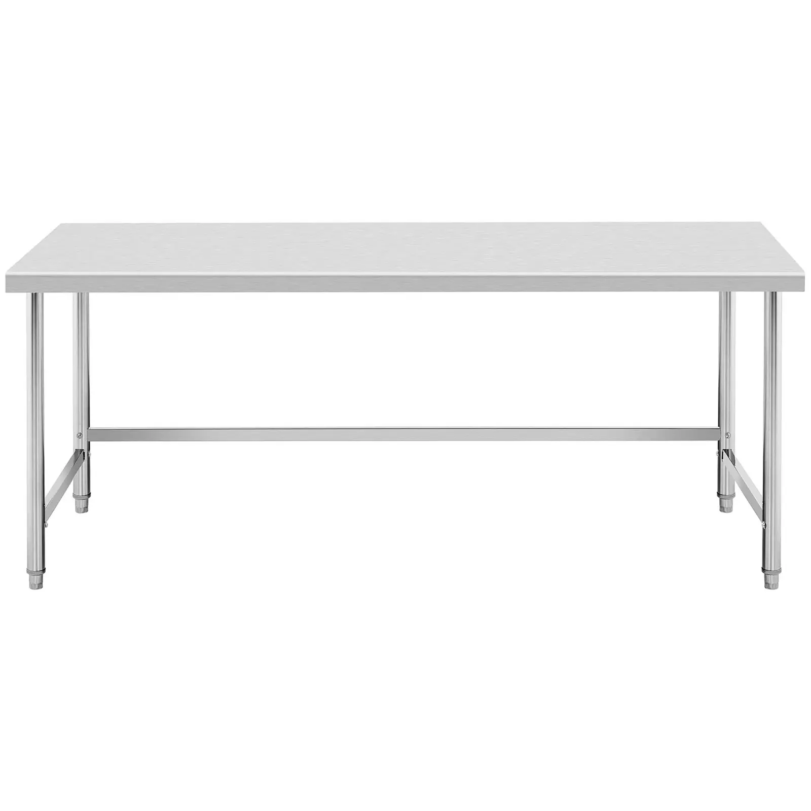 Pracovný stôl z nehrdzavejúcej ocele - 200 x 60 cm - nosnosť 95 kg