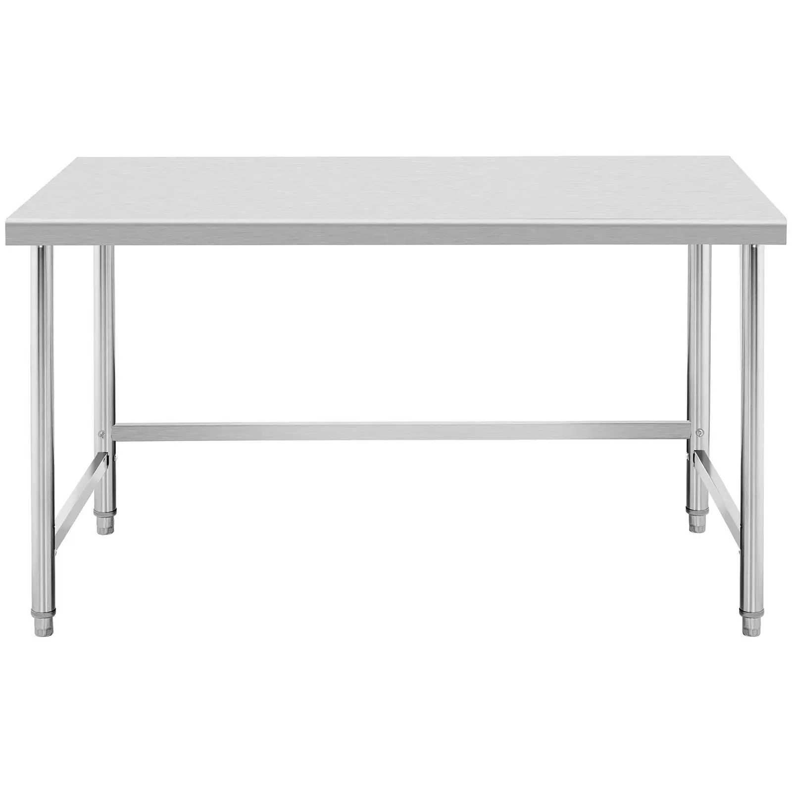 Pracovný stôl z nehrdzavejúcej ocele - 120 x 90 cm - lem - nosnosť 95 kg