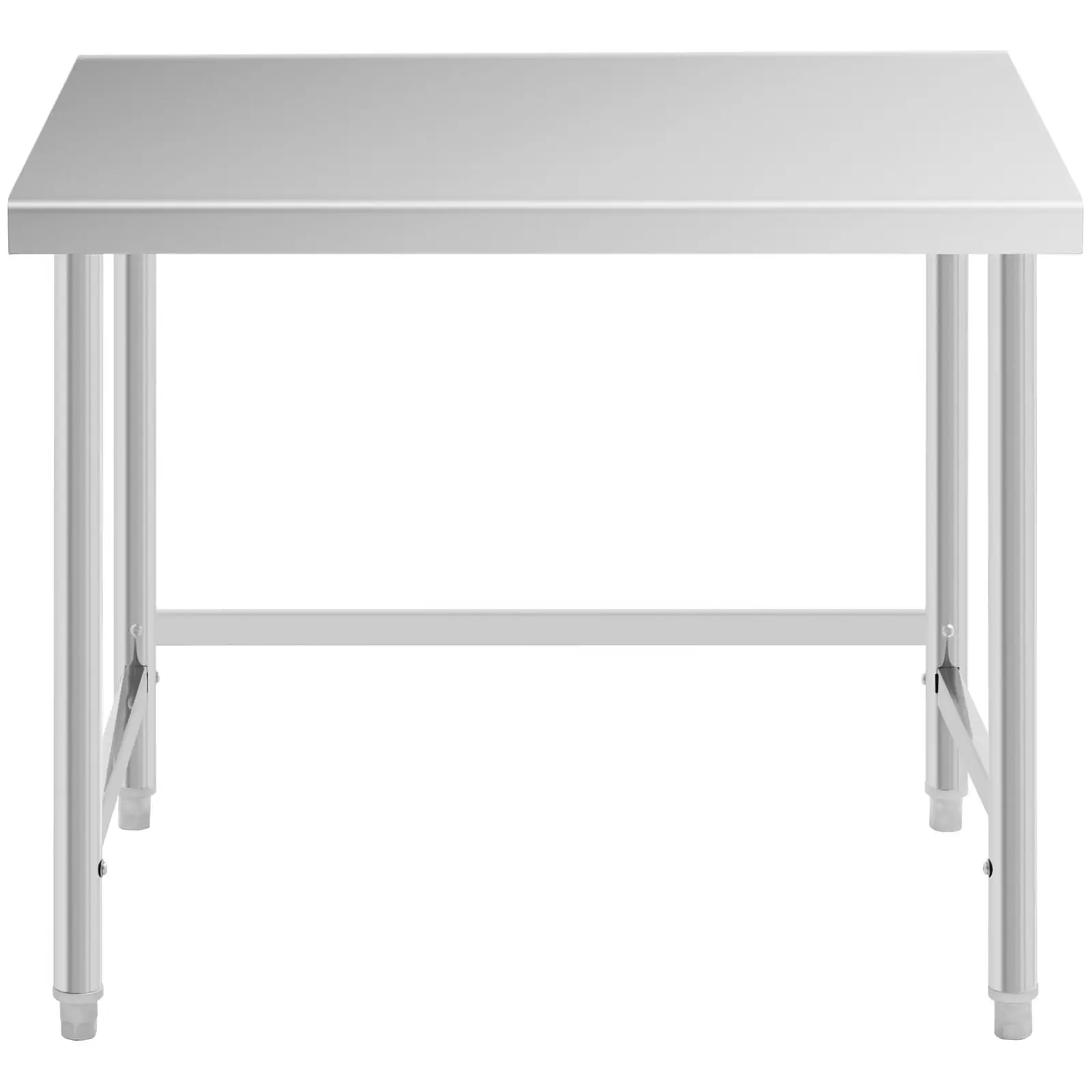 Pracovný stôl z nehrdzavejúcej ocele - 100 x 90 cm - nosnosť 93 kg