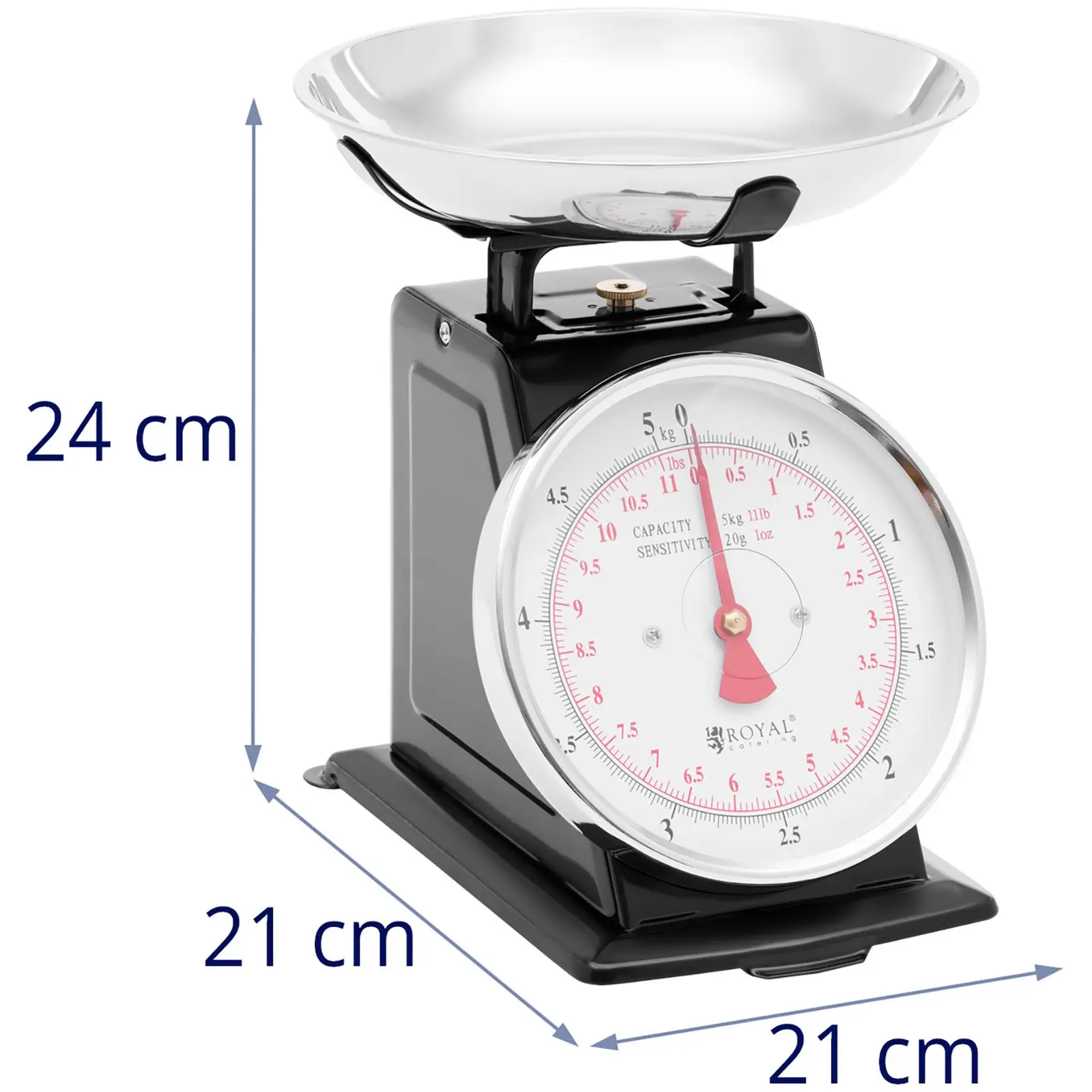 Kuchynská váha analógová - 5 kg - Royal Catering