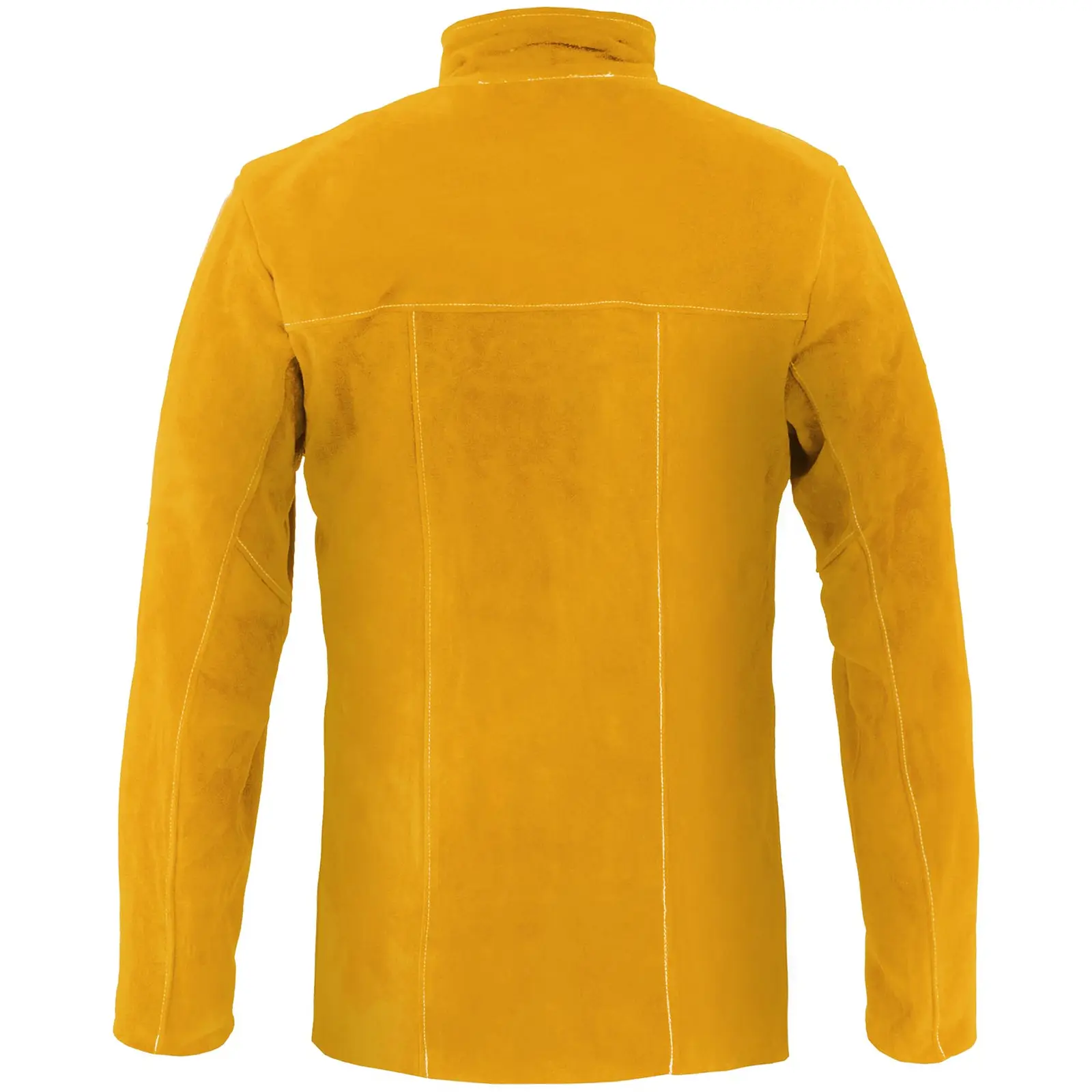 Zváračská bunda z hovädzej štiepenky - zlatá farba - veľkosť M