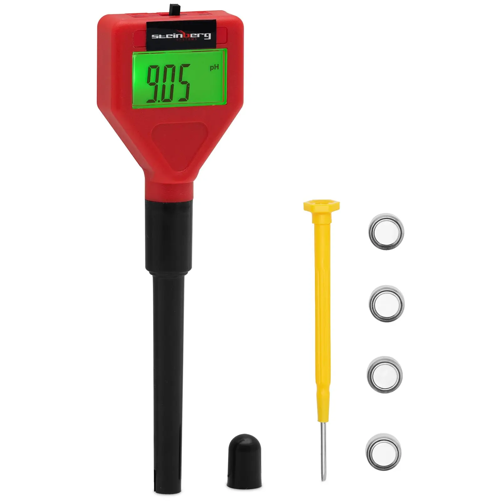 pH merač so sondou – LCD – 0 – 14 pH