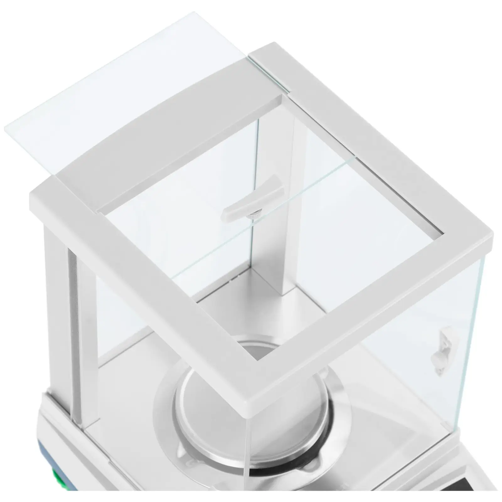 Presná váha - 300 g / 0,001 g - Ø 98 mm - dotykový LCD - veľký sklenený kryt proti prúdeniu vzduchu