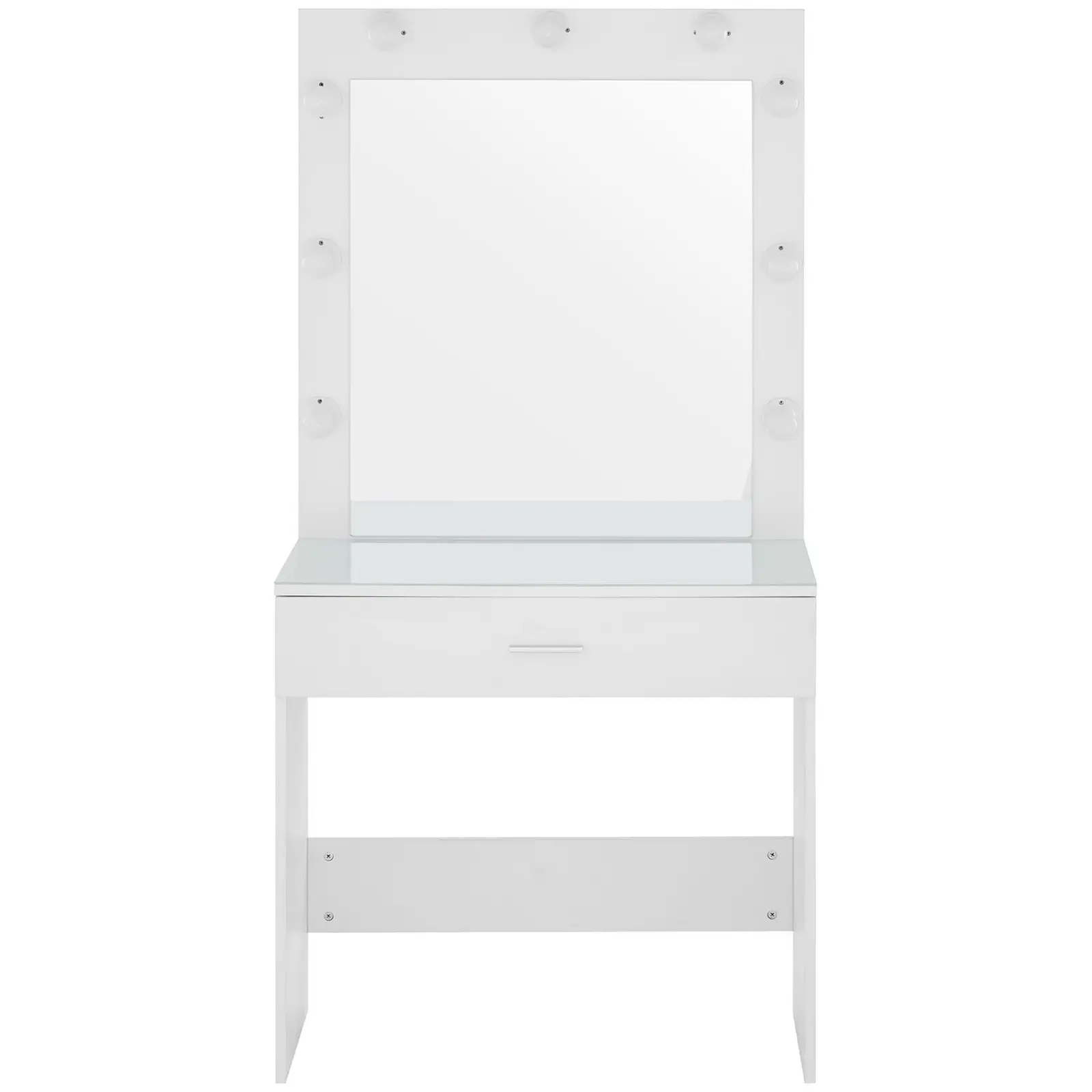 Toaletný stolík so zrkadlom a osvetlením - 80 x 40 x 160 cm – biely