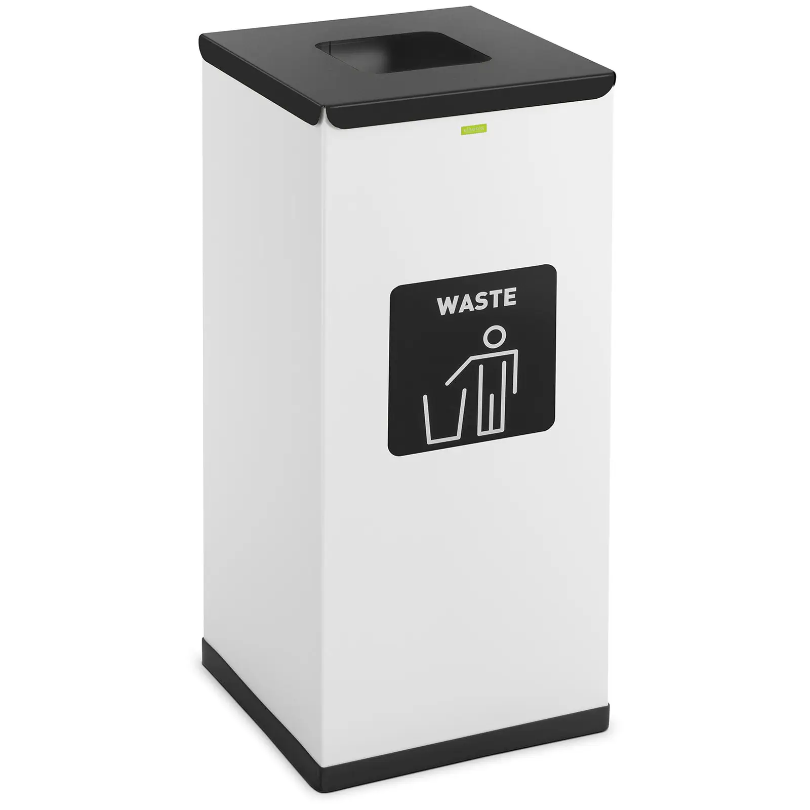 Odpadkový kôš - 60 L - biely - štítok zvyškového odpadu