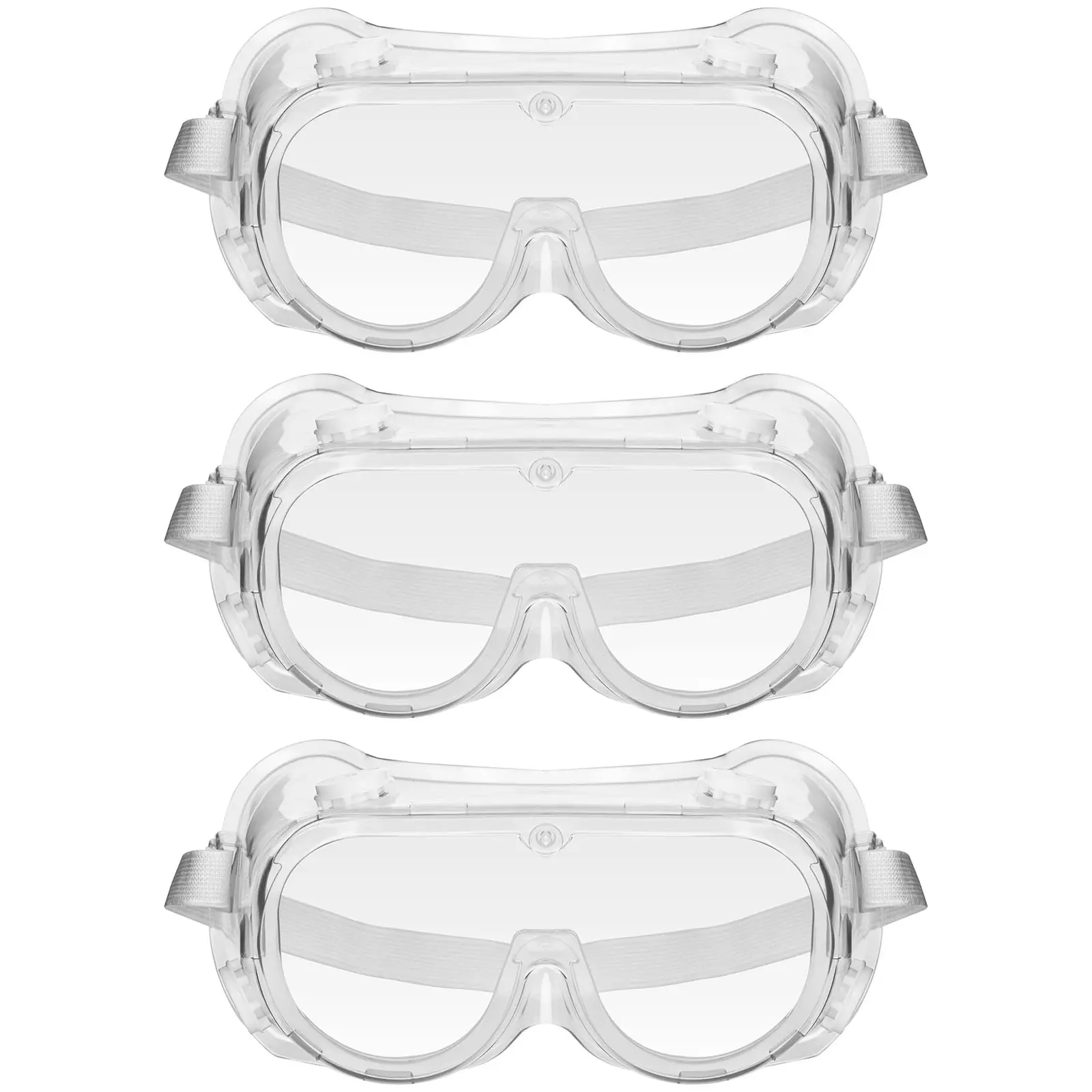 Ochranné okuliare - 3 dielna súprava - číre - jedna veľkosť