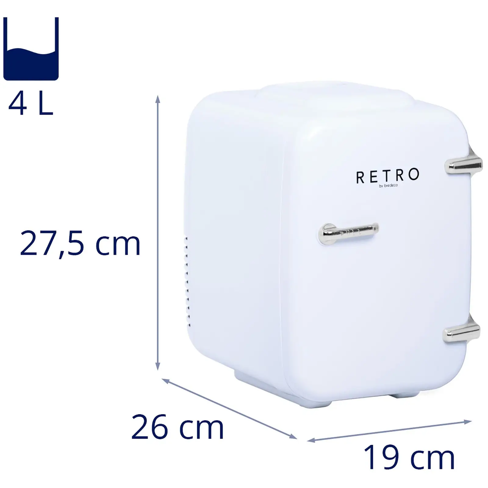 Mini chladnička - 4 l - biela