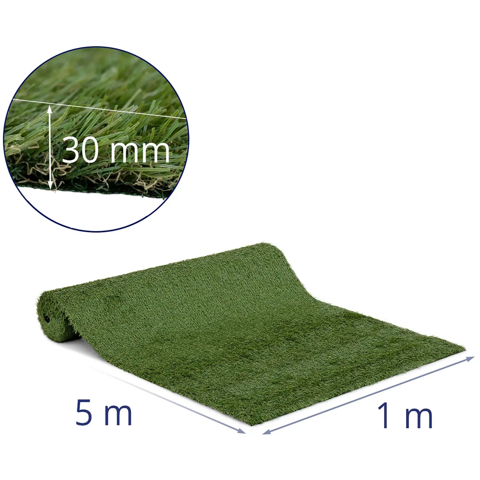 Umelý trávnik - 504 x 100 cm - výška: 30 mm - rýchlosť stehu: 14/10 cm - odolná proti UV žiareniu 