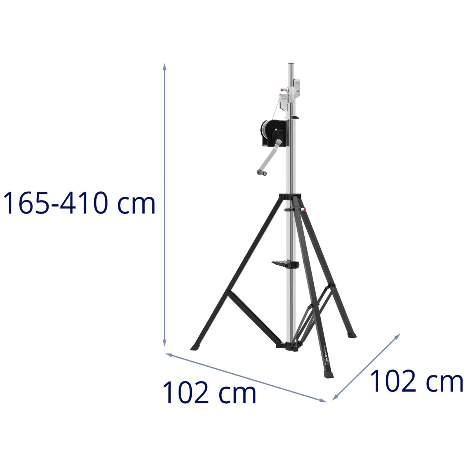 Ľahký stojan – do 80 kg – 1,65 – 4,1 m