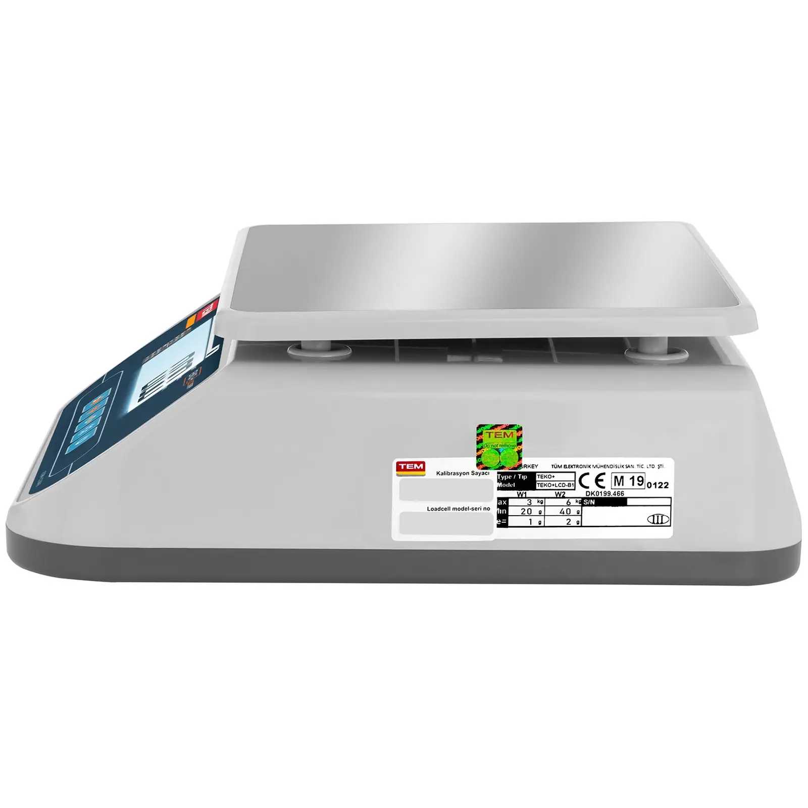 Stolová váha - ciachovaná - 6 kg/2 g - LCD