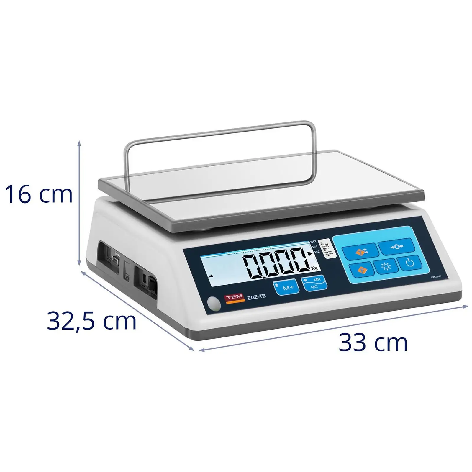 Stolná váha - ciachovaná - 15 kg/5 g - LCD
