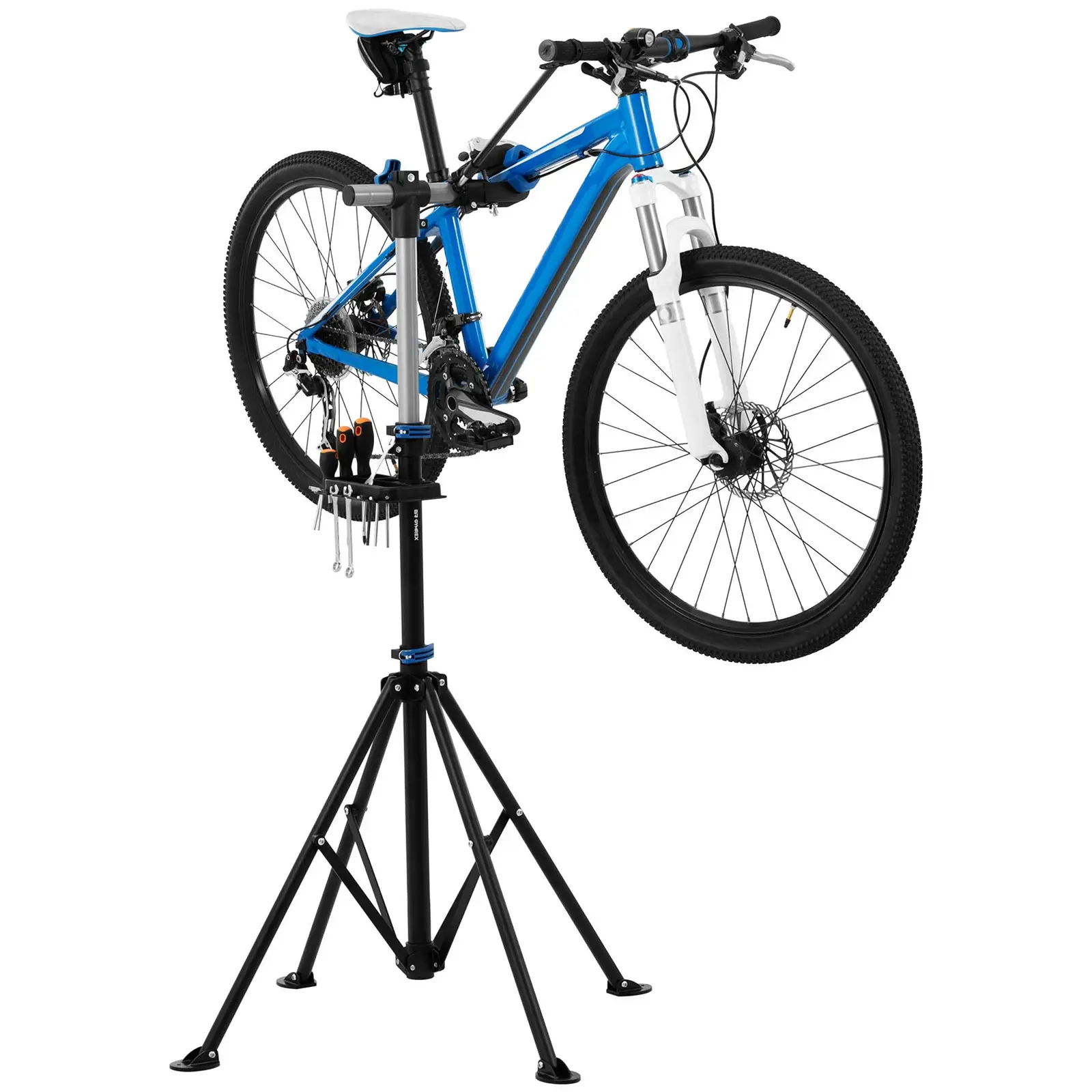 Montážny stojan na bicykel - 1080 – 1900 mm - skladací dizajn - do 25 kg - upínacia páka