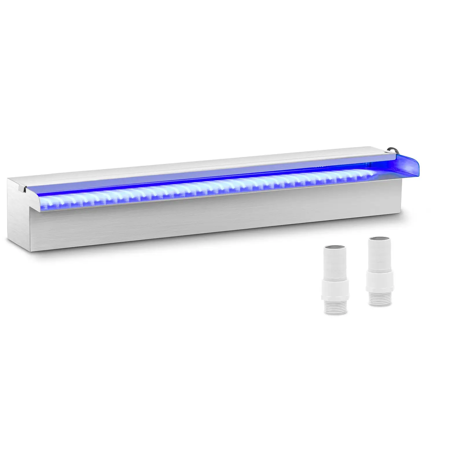 {{marketing_meta_keyword_1}} – 60 cm – LED osvetlenie – modrá/biela – otvorený výtok vody