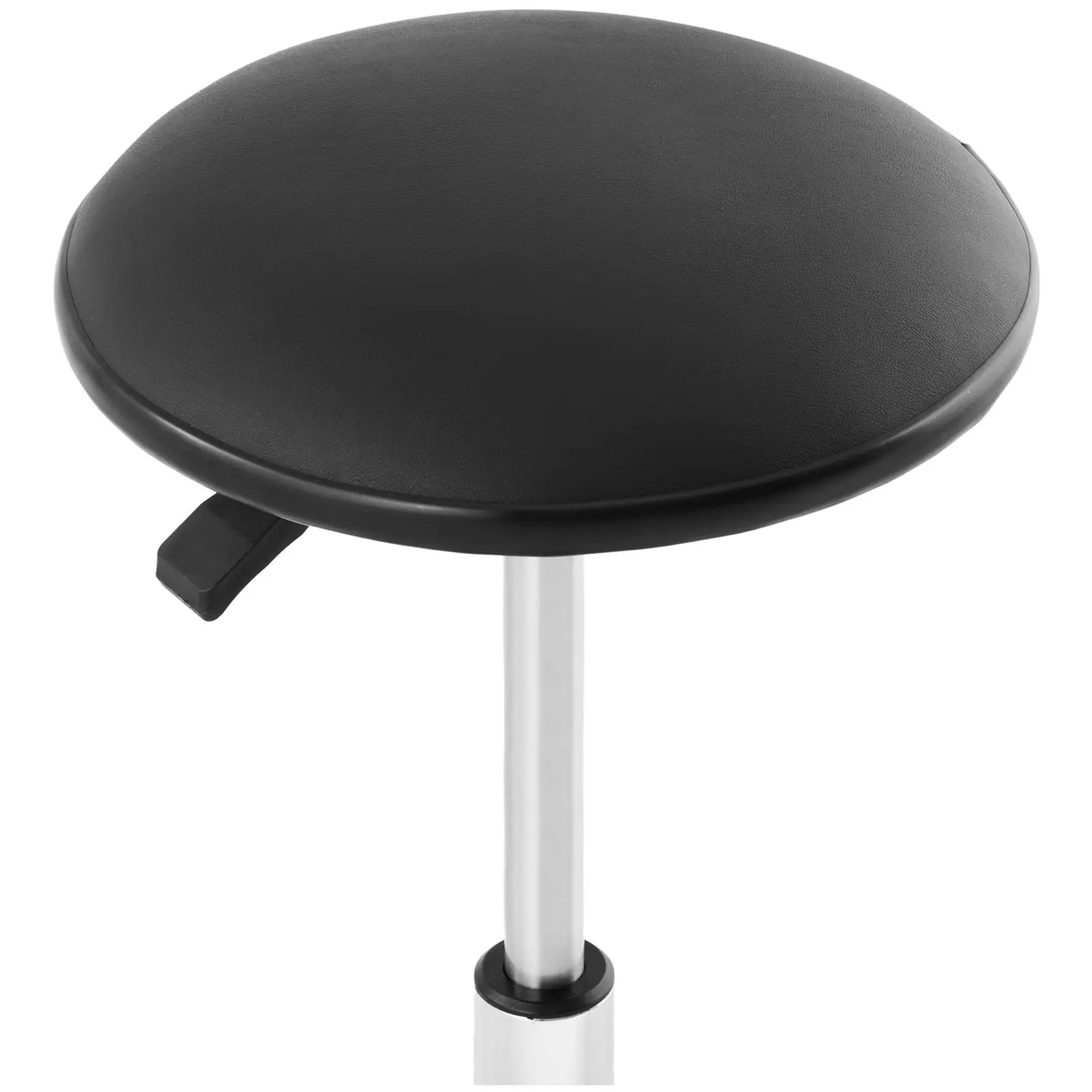 Kozmetická stolička - 120 kg - čierna - krúžok na nohy - výškovo nastaviteľný - 530 – 800 mm