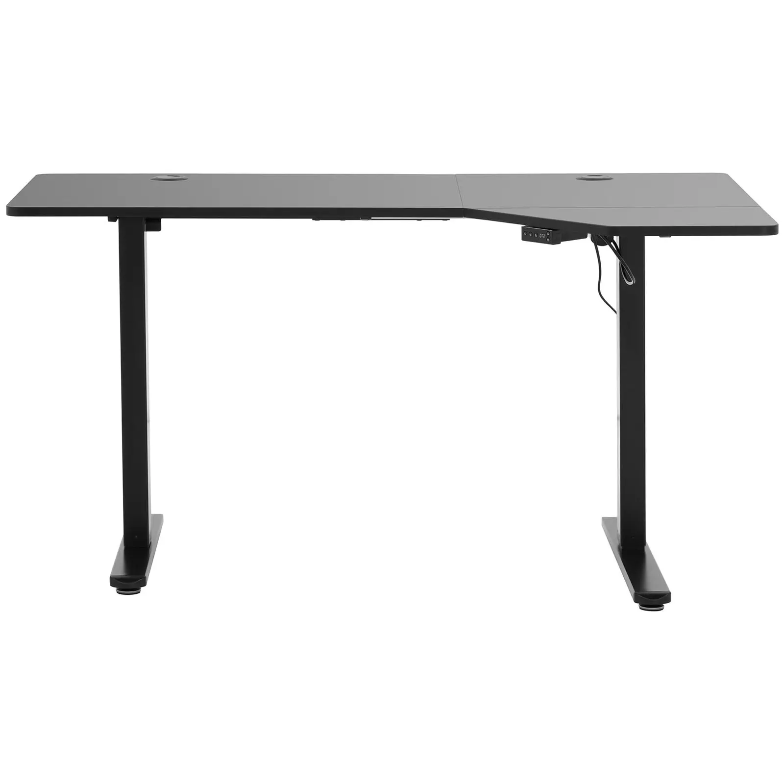 Rohový stôl - výškovo nastaviteľný - 720 – 1200 mm - 80 kg - čierny