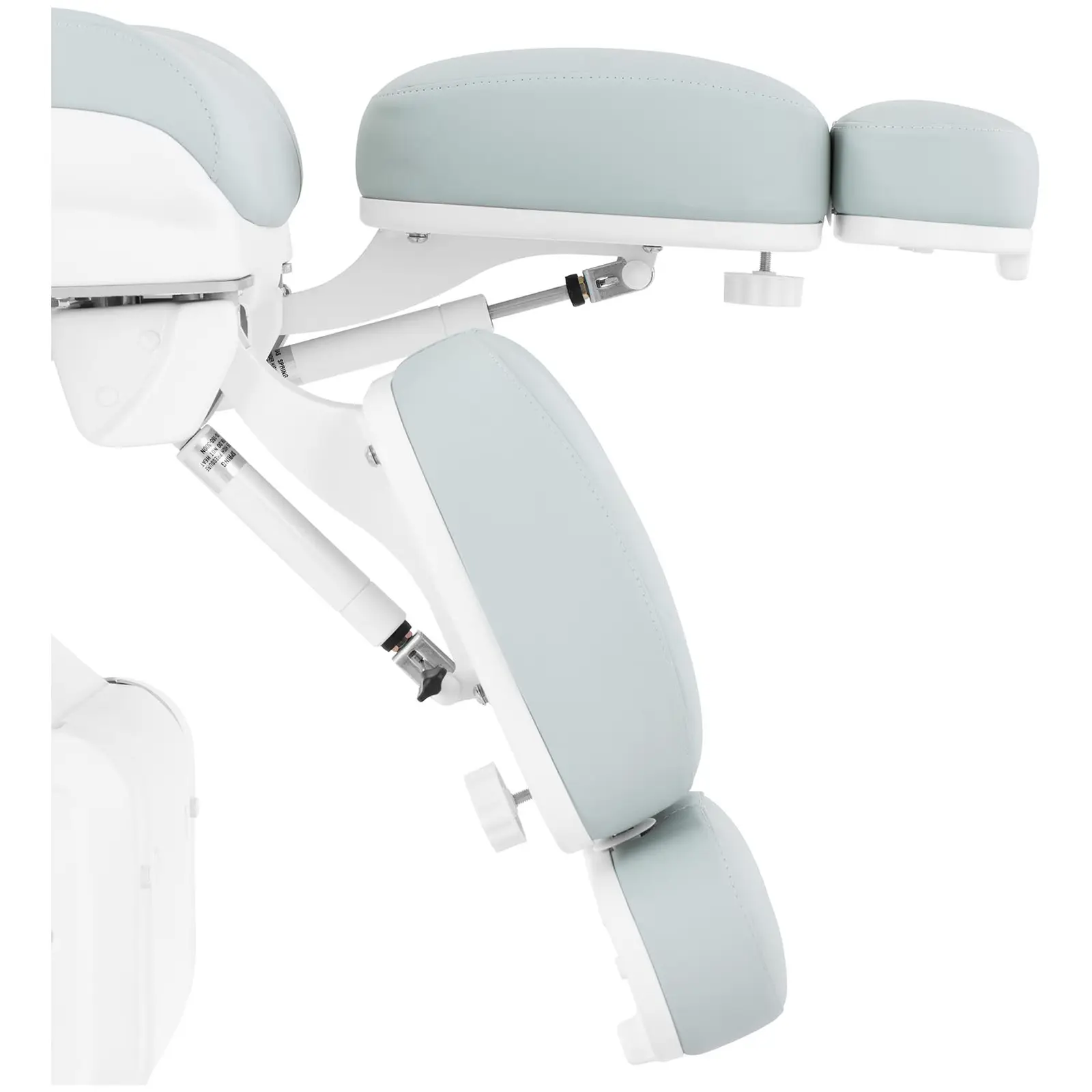 Pedikérska stolička a otočná stolička na ošetrovanie nôh s operadlom - pistáciová farba